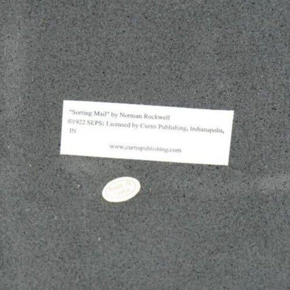 NORMAN ROCKWELL " POST OFFICE " SORTING MAIL * CHRISTMAS VILLAGE HOUSE * RARE * - Picture 13 of 14